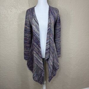 Purple Wrap Cardigan Shawl Sweater Women's Size XS Boho Langenlook Cozy Cottage